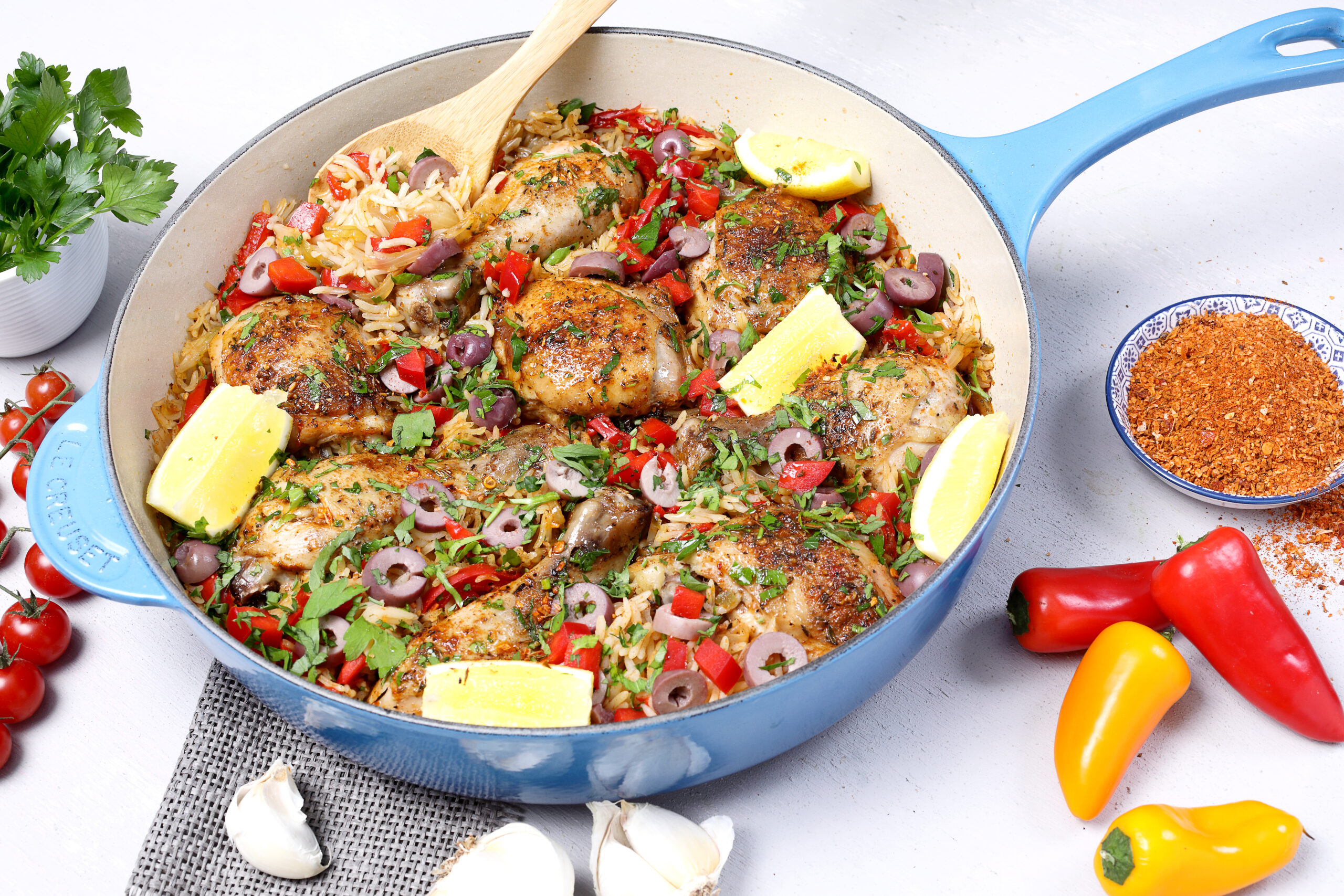 Cajun Spiced Chicken Rice Bake - Golden Delight